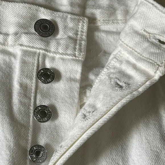 501® Original Fit Jeans | Size 27/30 | High Rise Straight Raw Hem Distressed