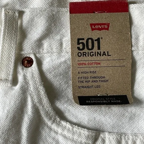 501® Original Fit Jeans | Size 27/30 | High Rise Straight Raw Hem Distressed