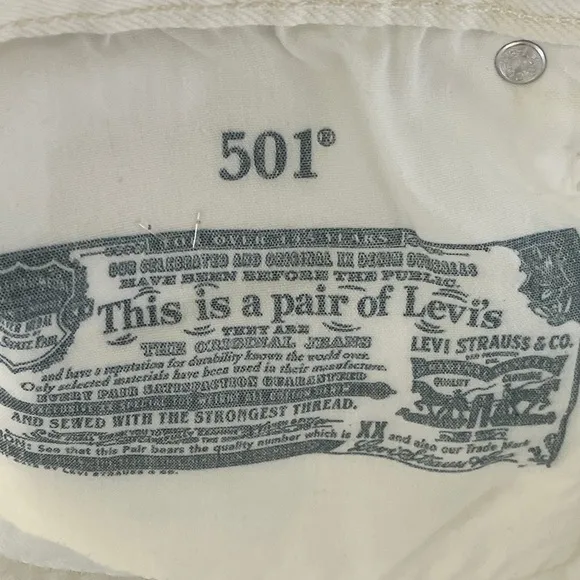 501® Original Fit Jeans | Size 27/30 | High Rise Straight Raw Hem Distressed