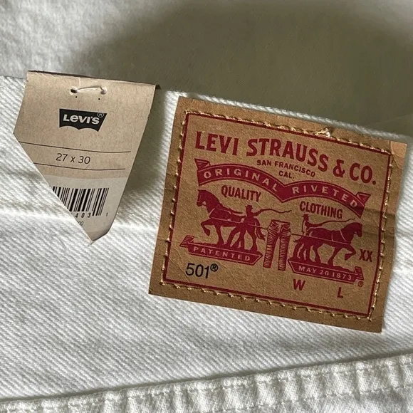 501® Original Fit Jeans | Size 27/30 | High Rise Straight Raw Hem Distressed