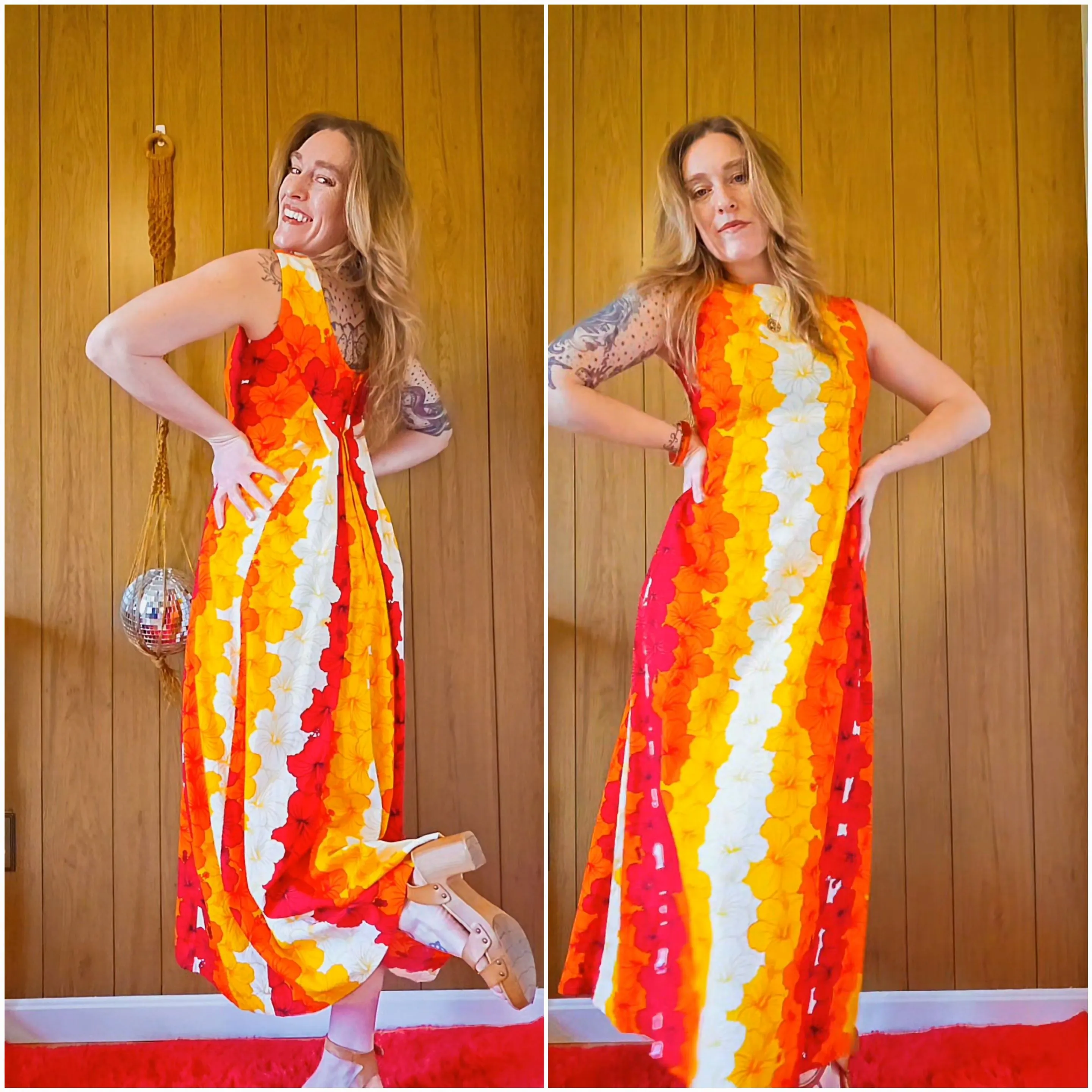 60s Hawaiian Dress (S/M)
