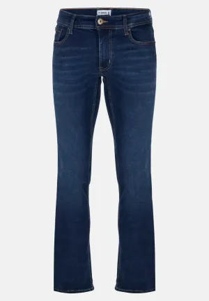 6th Sense Fred Boot Cut Stretch Jeans - Night Time Blue