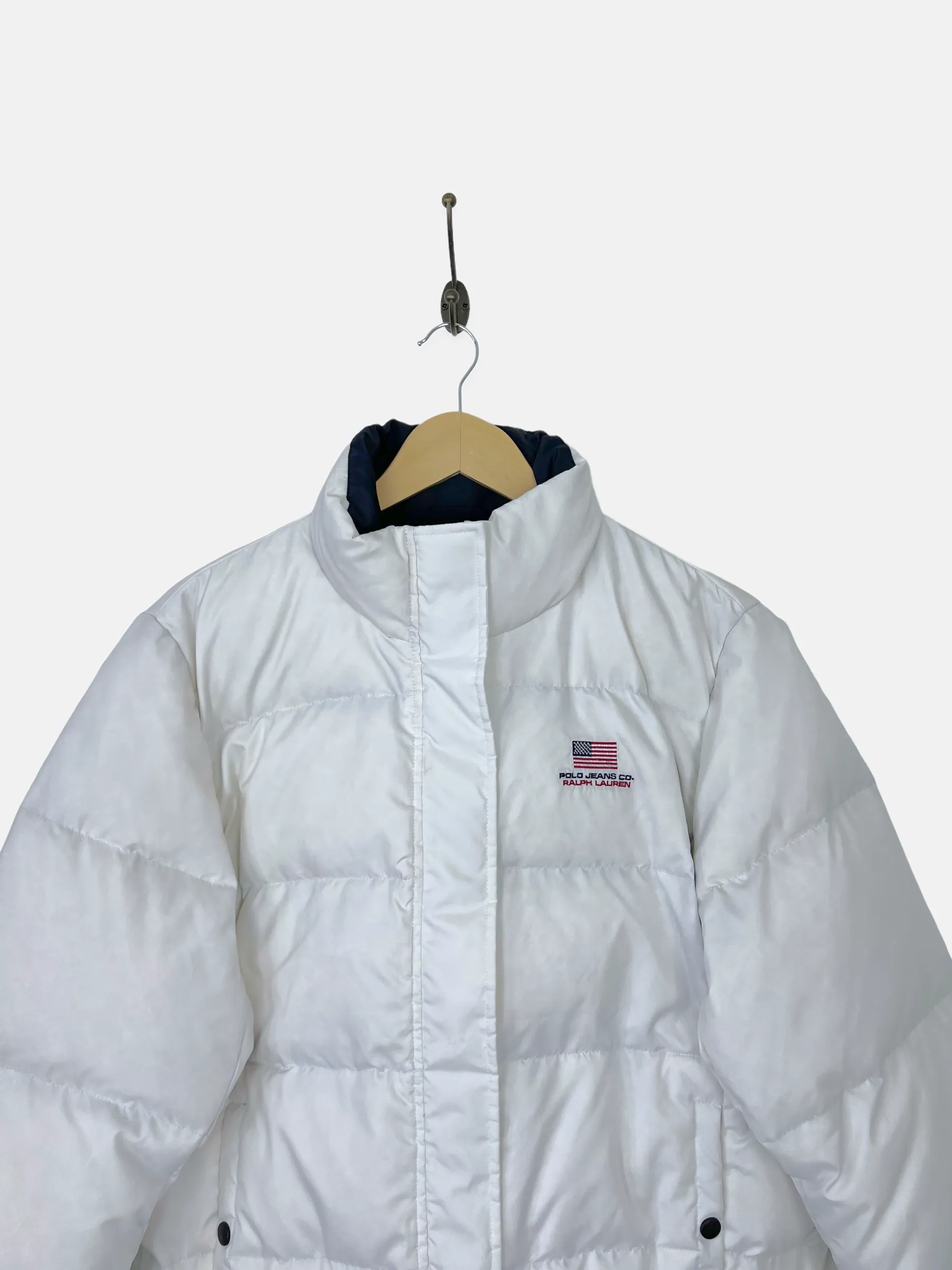 90's Ralph Lauren Polo Jeans Co. Embroidered Vintage Down Puffer Jacket Size 12