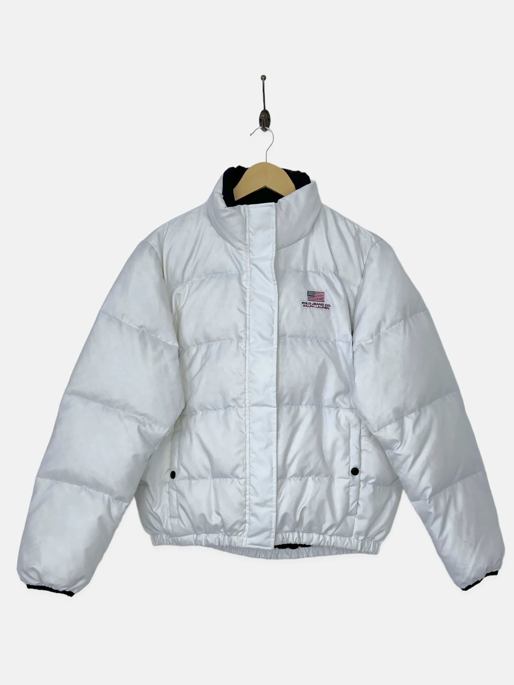 90's Ralph Lauren Polo Jeans Co. Embroidered Vintage Down Puffer Jacket Size 12