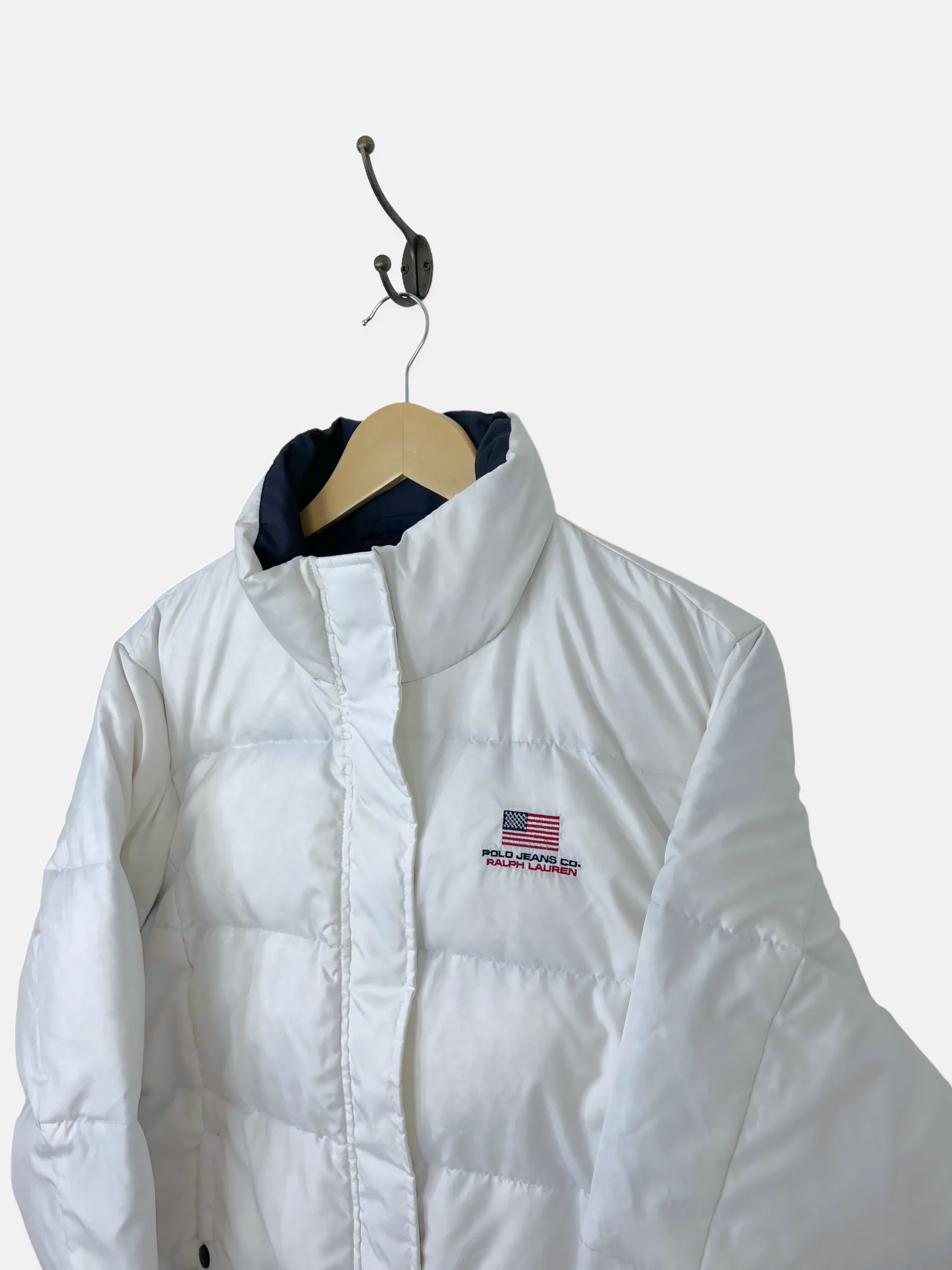 90's Ralph Lauren Polo Jeans Co. Embroidered Vintage Down Puffer Jacket Size 12