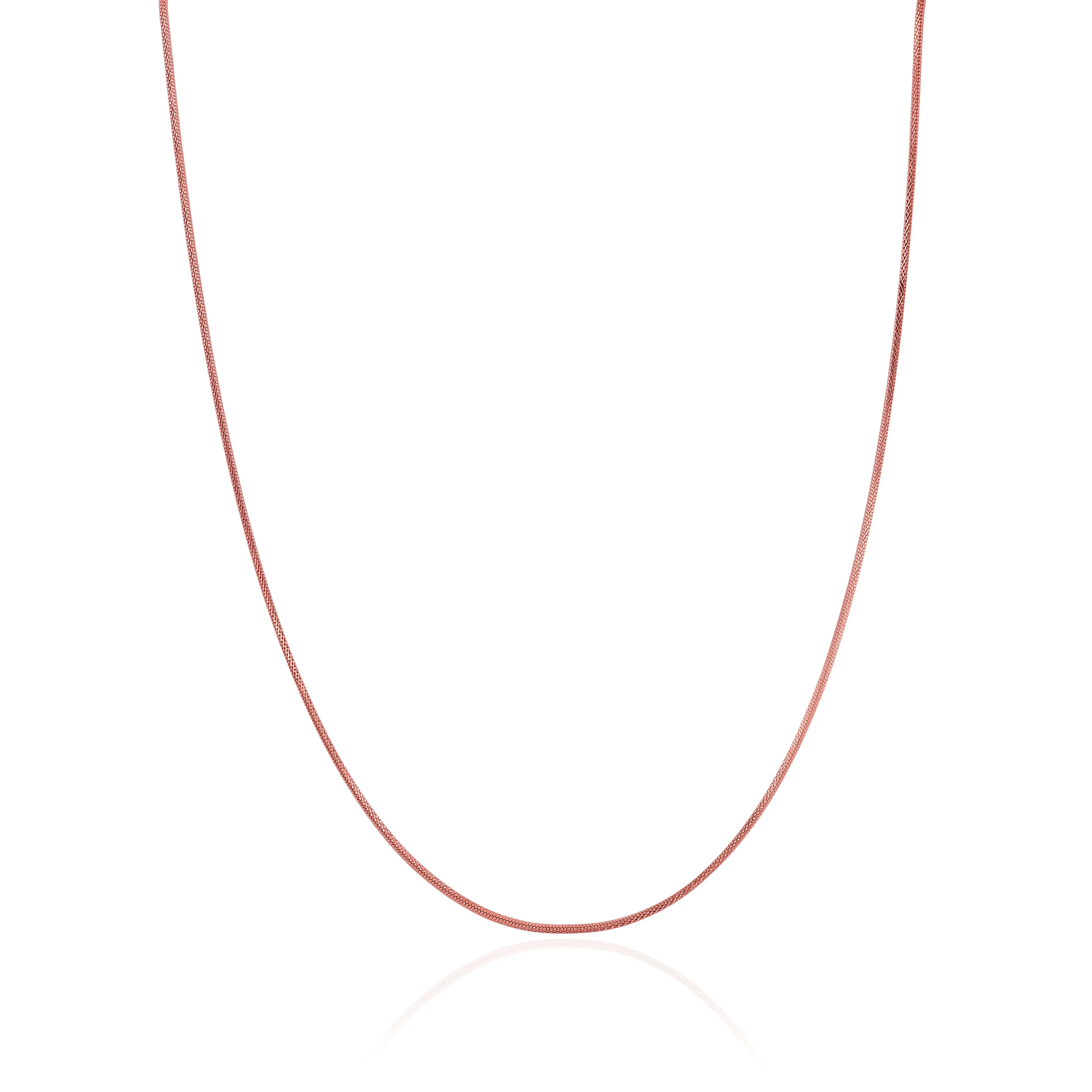 925 Sterling Silver Serpent Flex Rose Gold Plated Chain for Women