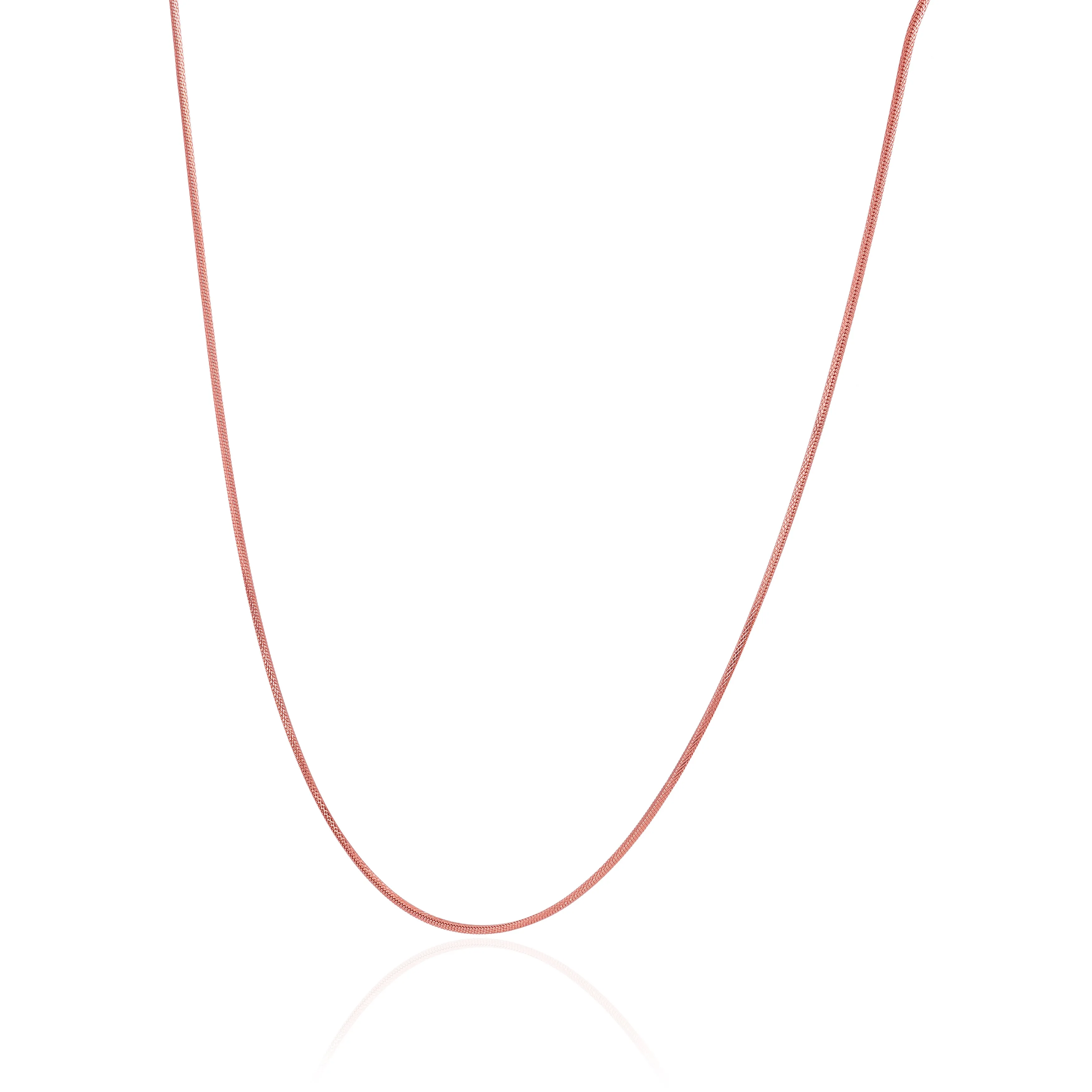 925 Sterling Silver Serpent Flex Rose Gold Plated Chain for Women