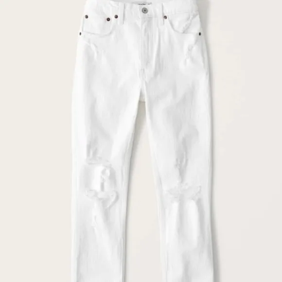 Abercrombie and Fitch, the skinny high-rise curve love distressed jeans