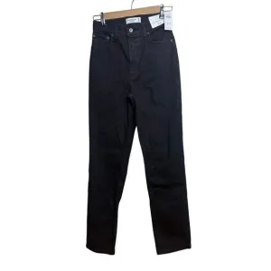 Abercrombie &amp; Fitch Ultra High Rise The 90's Straight Black Jeans NWT Sz. 25