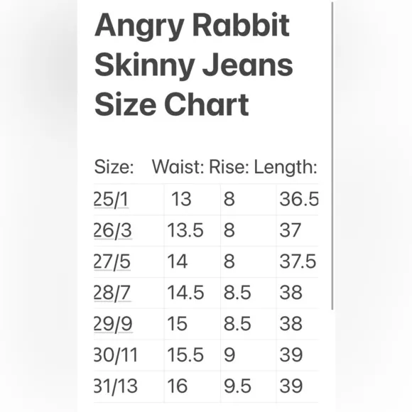 Angry Rabbit Cabana Coral Lightweight Denim 5 Pocket Skinny Jeans Size 25-31 NEW