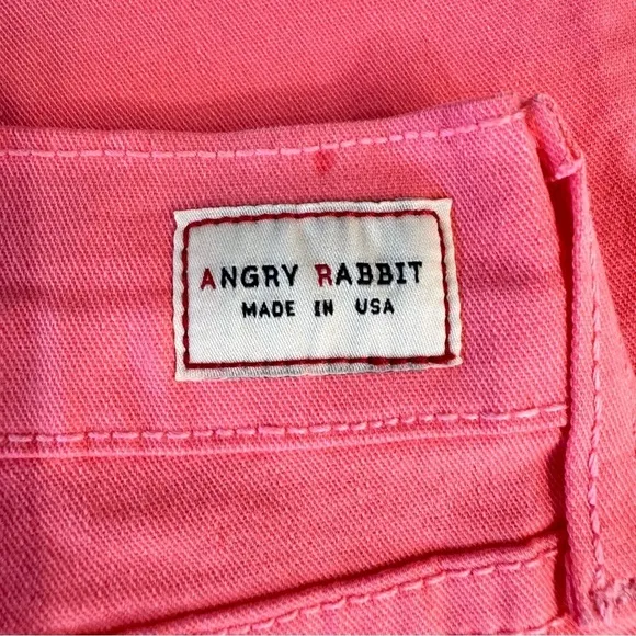 Angry Rabbit Cabana Coral Lightweight Denim 5 Pocket Skinny Jeans Size 25-31 NEW