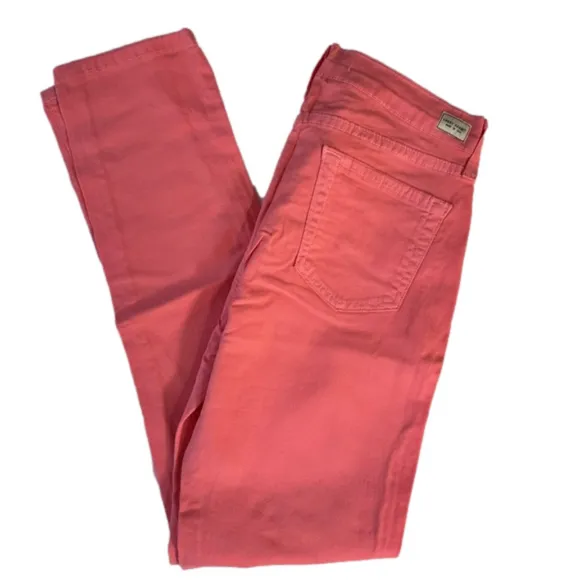 Angry Rabbit Cabana Coral Lightweight Denim 5 Pocket Skinny Jeans Size 25-31 NEW