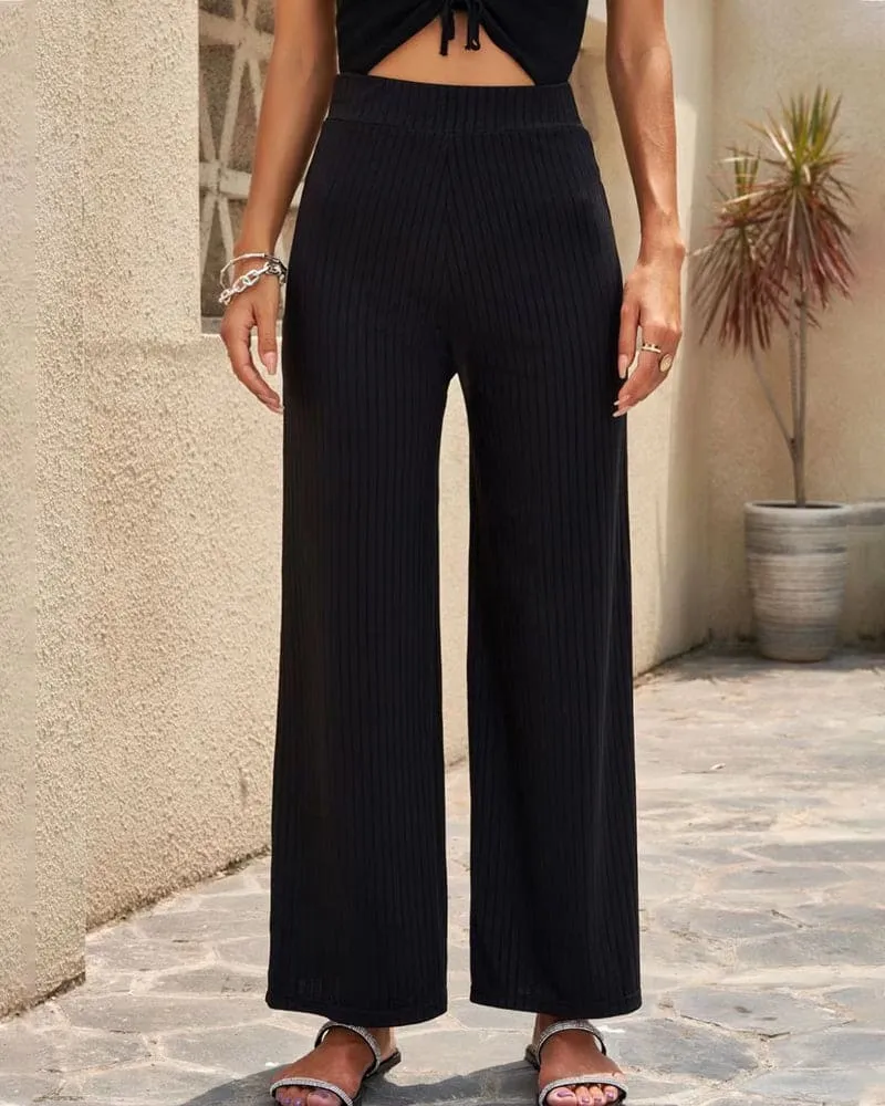 Anna | High Waist Ribbed Pants | Comfort and Style | Stretch Fabric