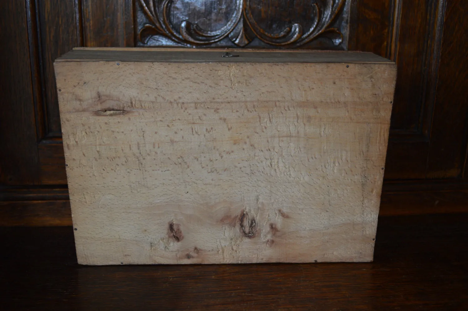 Antique French Chocolate Box Wood Lombart Paris Chocolat