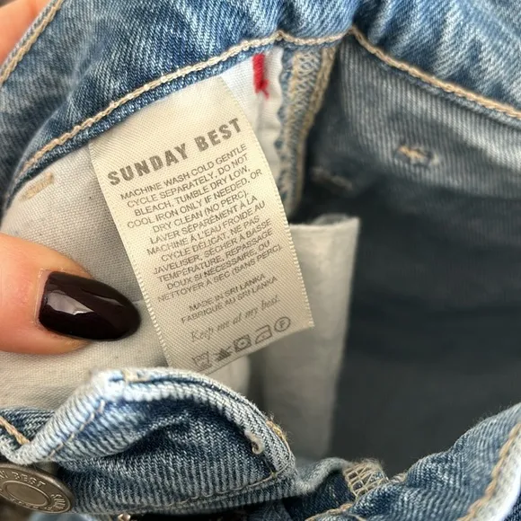 Aritzia Sunday best denim jeans baggy sz 26 choosy
