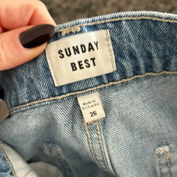 Aritzia Sunday best denim jeans baggy sz 26 choosy