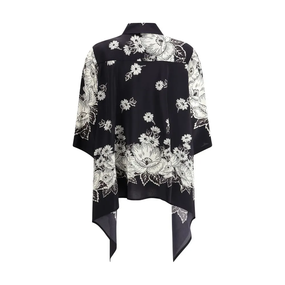 Asymmetric Floral print Shirt