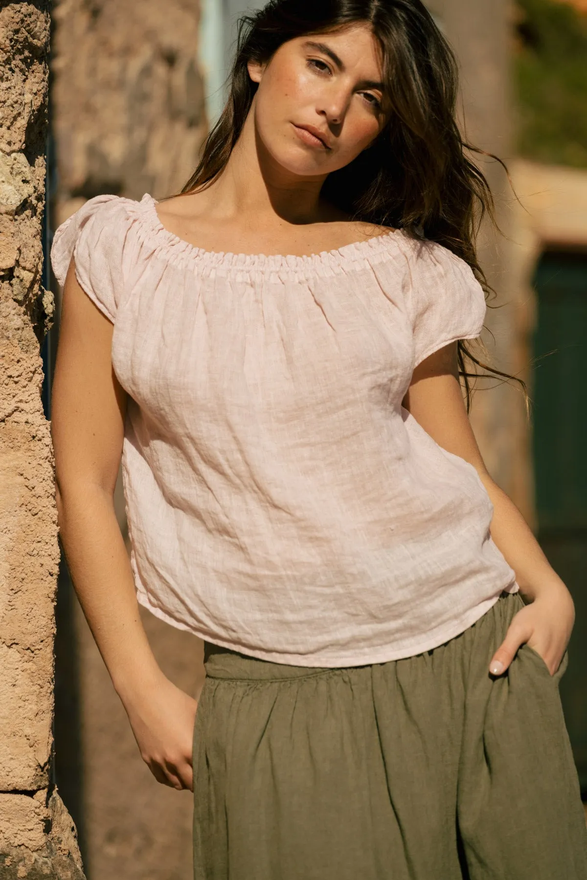 August - Linen Skirt in Khaki
