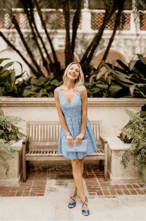 Ava Dress in Blue Sealife