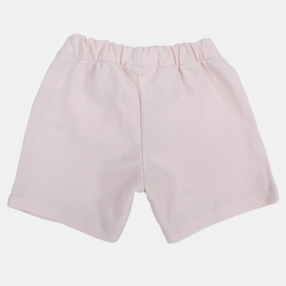 Baby Girls Plain Cotton Shorts