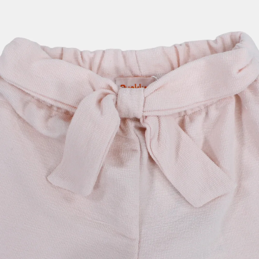 Baby Girls Plain Cotton Shorts