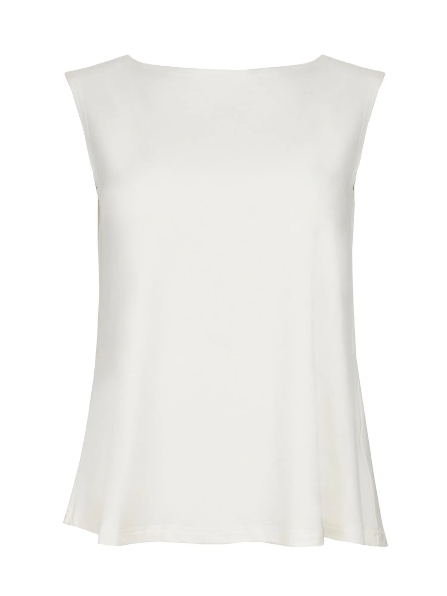 Bamboo Boat Neck Singlet - Cream
