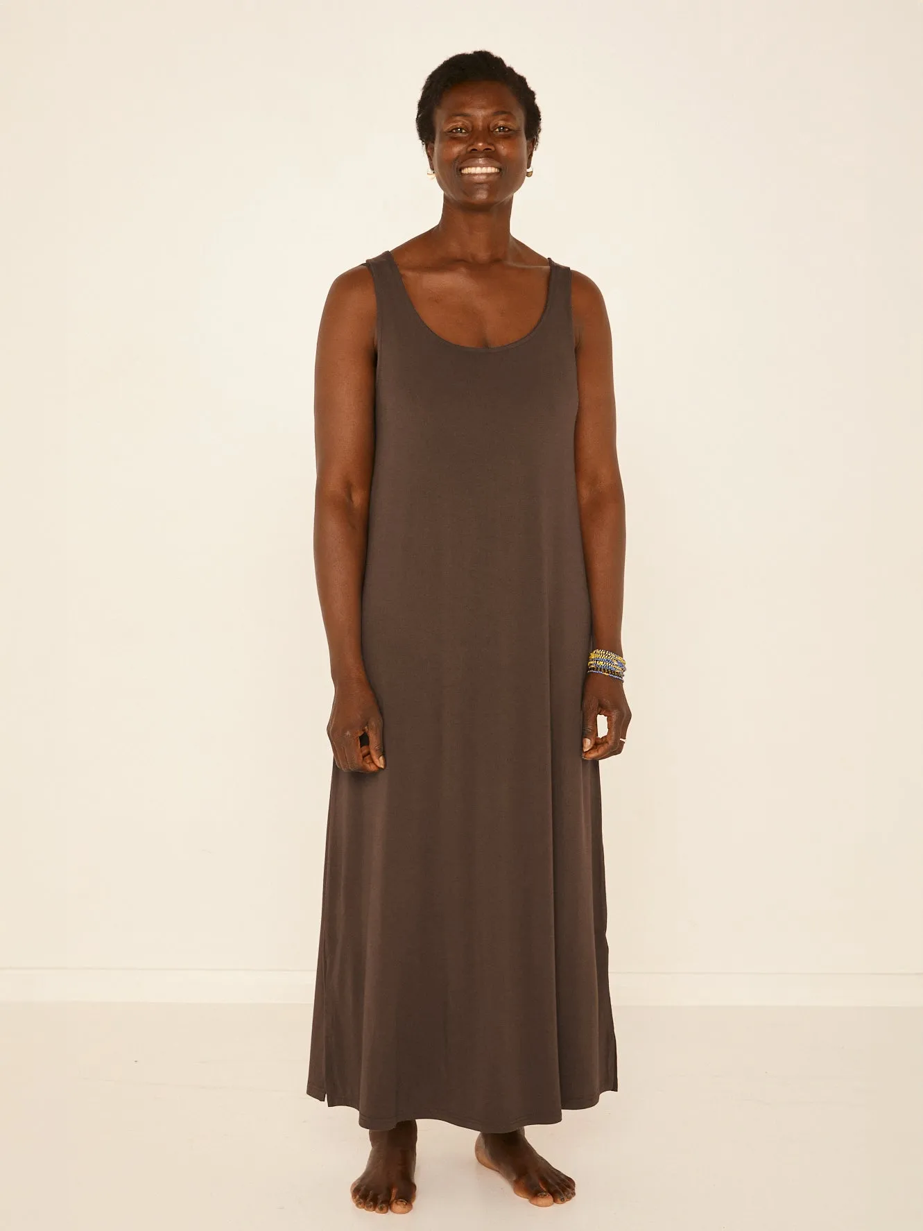 Bamboo Maxi Dress - Cocoa