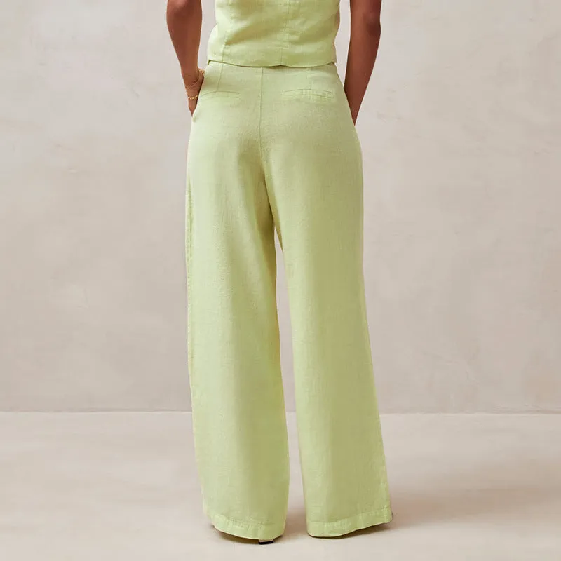 Berke - Ladies pants with High Waist and Loose Straight Legs