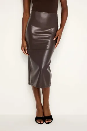 BETTER THAN LEATHER MIDI SKIRT