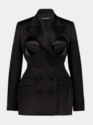 Black Duchess Jacket with Conical Cups