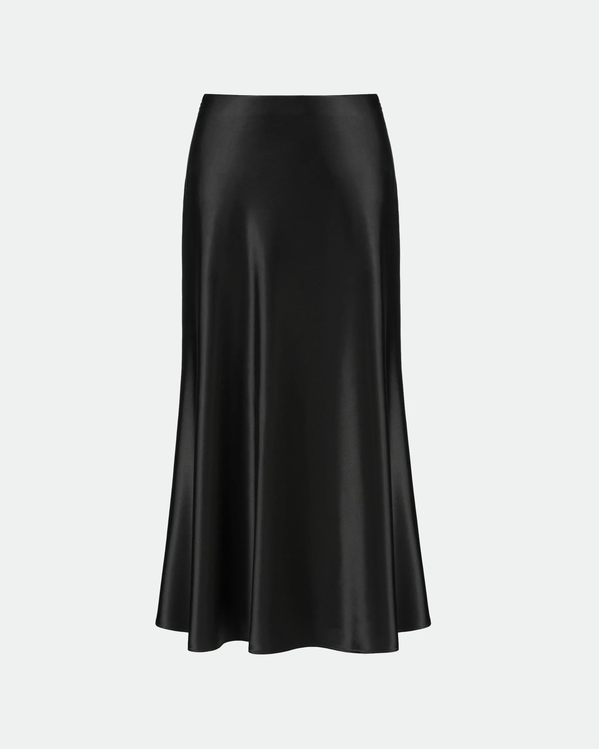 Black Flowing Midi Skirt