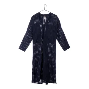 Black Grid Two-Pocket Caftan
