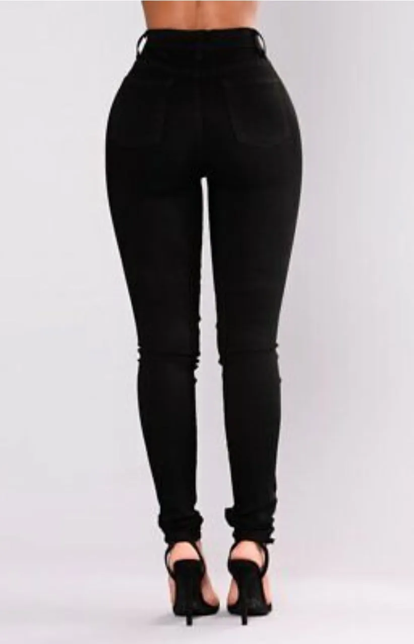 Black jean no rip