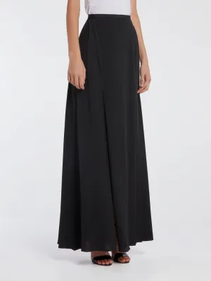 Black Slit Detail Maxi Skirt