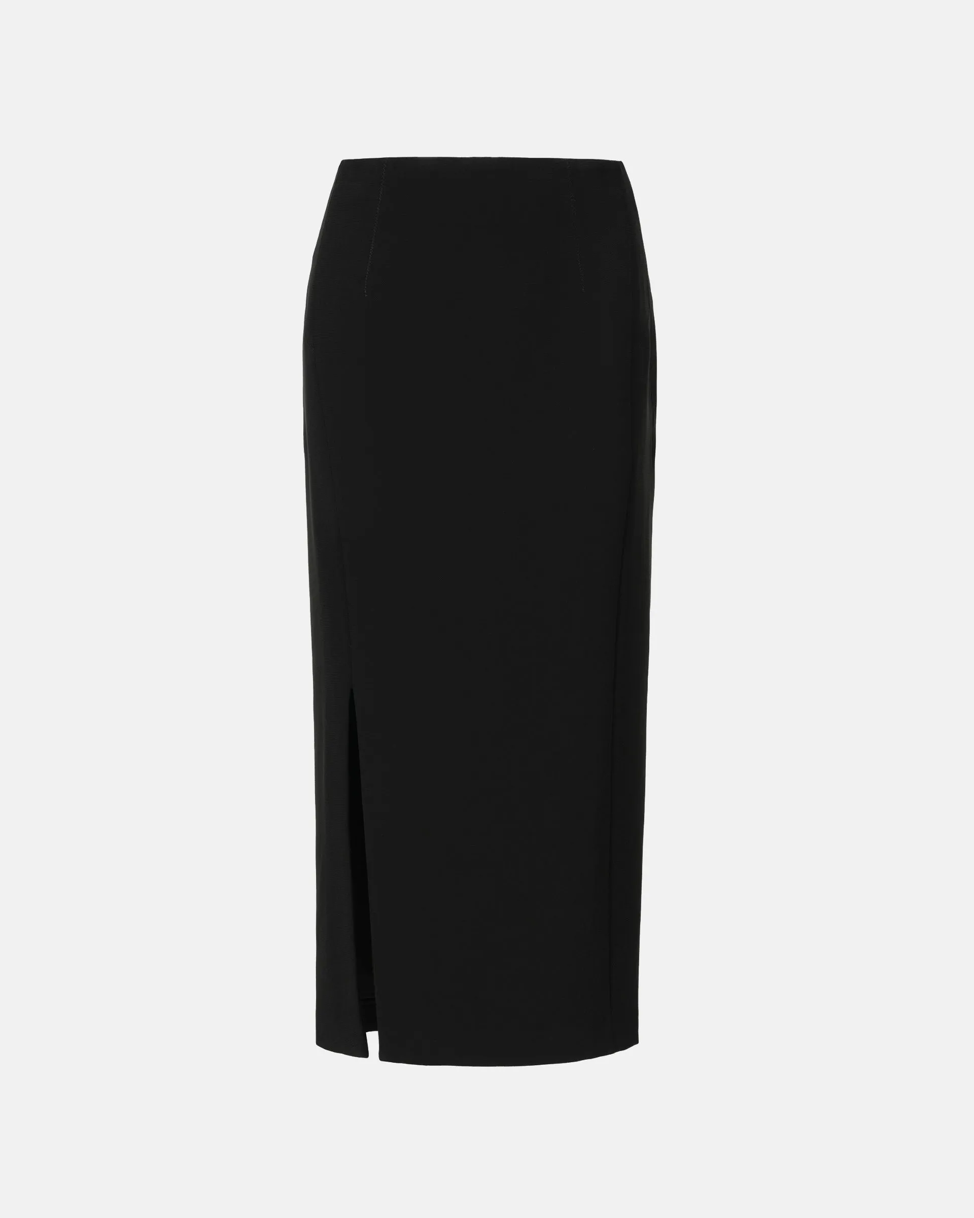 Black Tailored Pencil Skirt