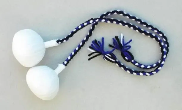 Blue Maori Girls Costume Set with Poi and Tattoo