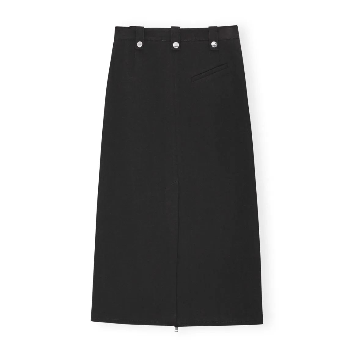 BONDED CREPE SKIRT | BLACK