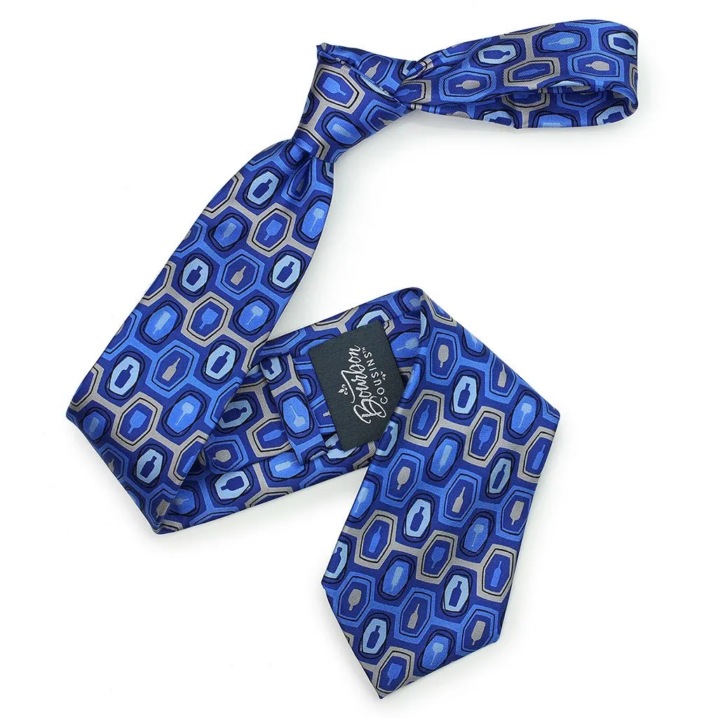 Bourbon Fest Tie   Sock Gift Set | Royal Blue   Gray