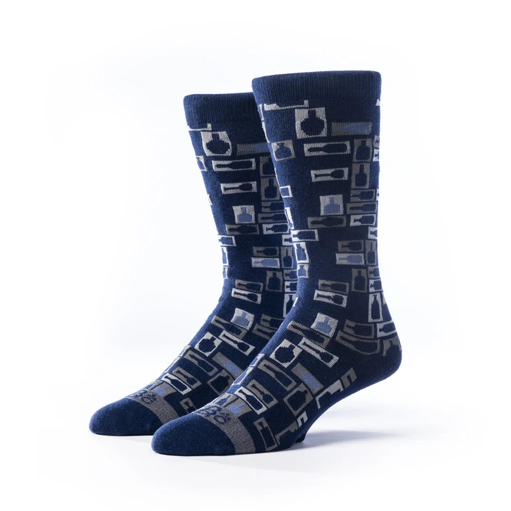 Bourbon Row Bow Tie   Sock Gift Set | Navy   Denim