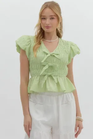 Bow Peplum Top