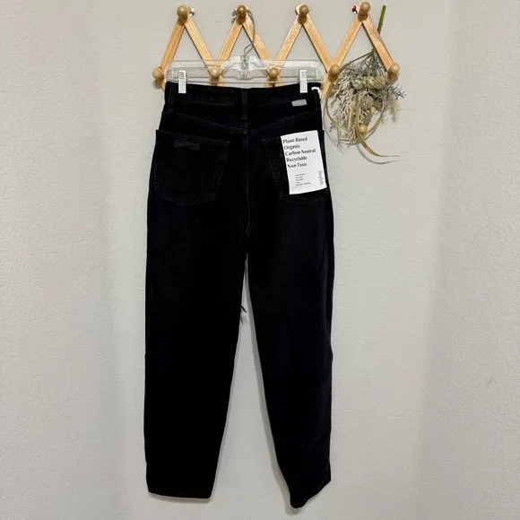 Boyish NWT Black High Rise The Toby Relaxed Tapered Jeans Size 26
