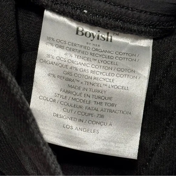 Boyish NWT Black High Rise The Toby Relaxed Tapered Jeans Size 26