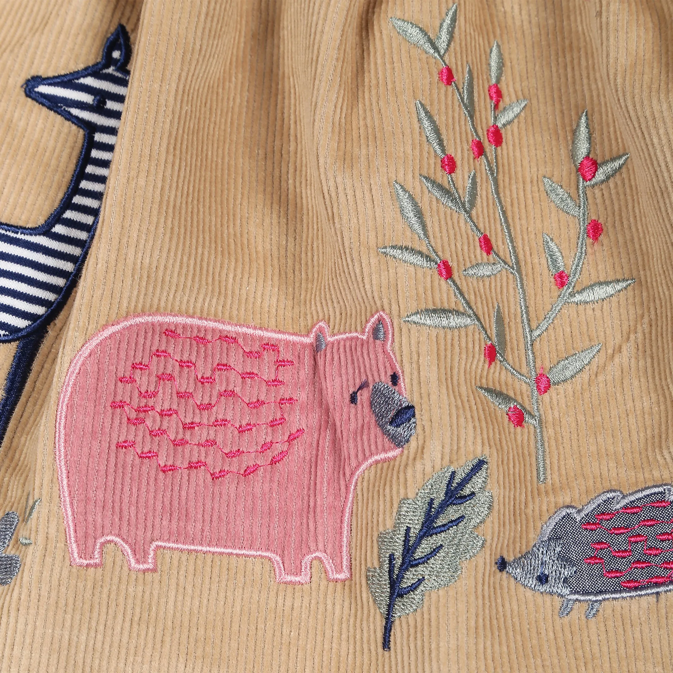 Brown Animal Applique Skirt
