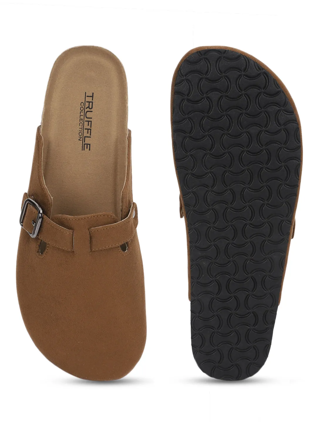 Brown Suede Cork-Latex Soft Footbed Flats (TC-100506-BRO)