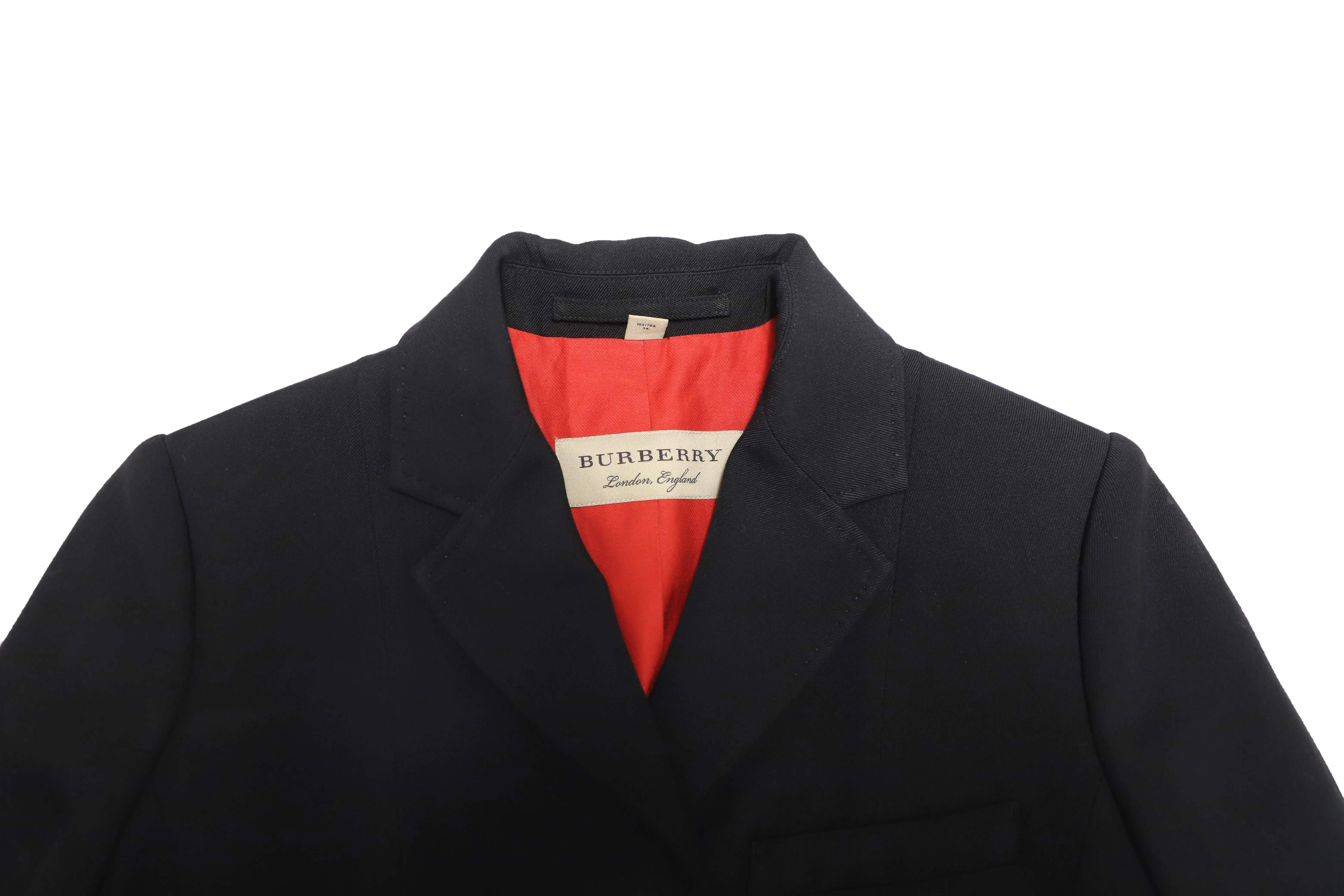 Burberry Semi-Flared Fit Blazer in Black Wool