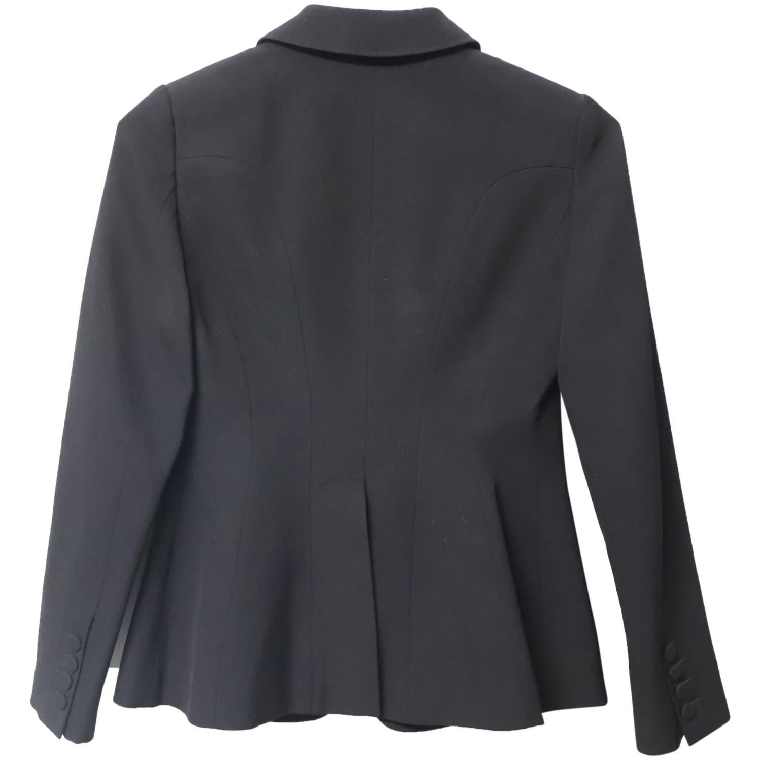 Burberry Semi-Flared Fit Blazer in Black Wool