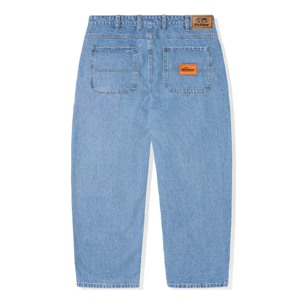 BUTTER GOODS SANTOSUOSSO DENIM JEANS - WASHED INDIGO