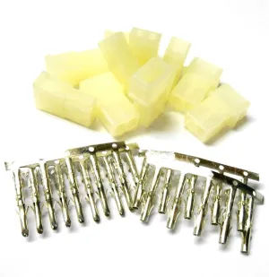 C1010x5 RC AMP Connector Set Tin Plated x 5 2 Pin Male Female Set
