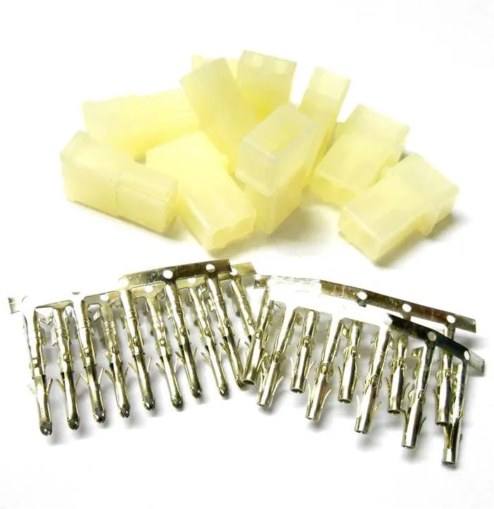 C1010x5 RC AMP Connector Set Tin Plated x 5 2 Pin Male Female Set