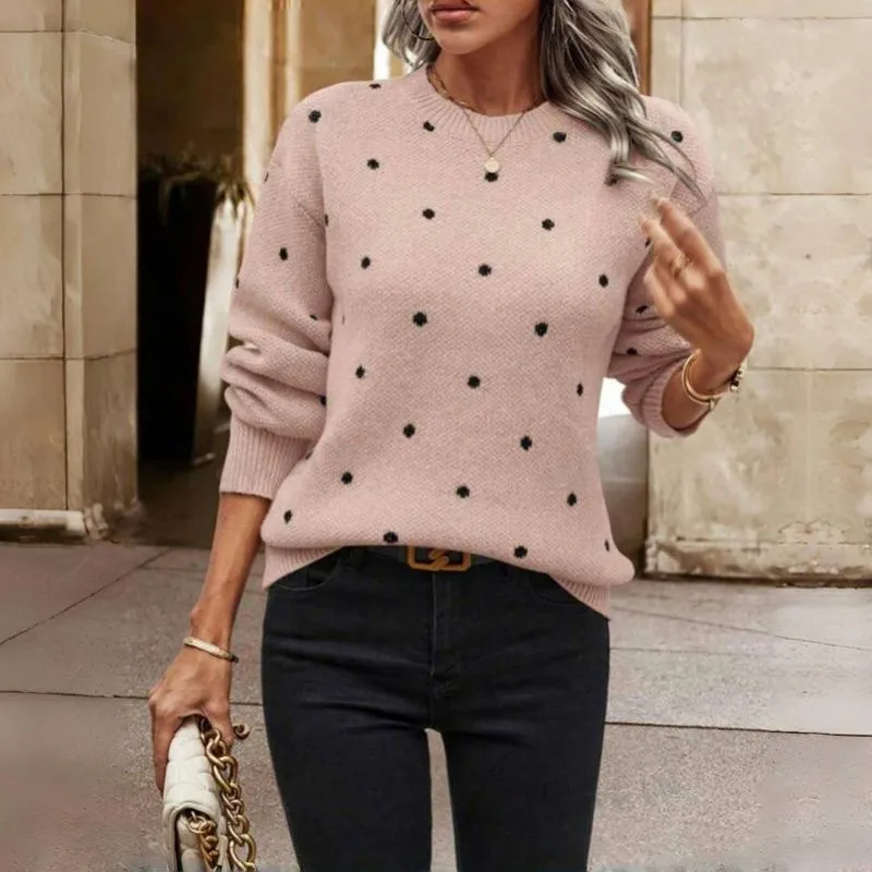 Calista - Knitted Polka Dot Sweater